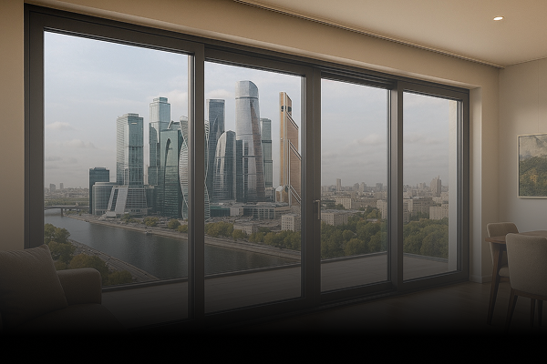 Раздвижные системы из алюминия от Алюмания в Москве. Установка подъемно-раздвижной конструкции.